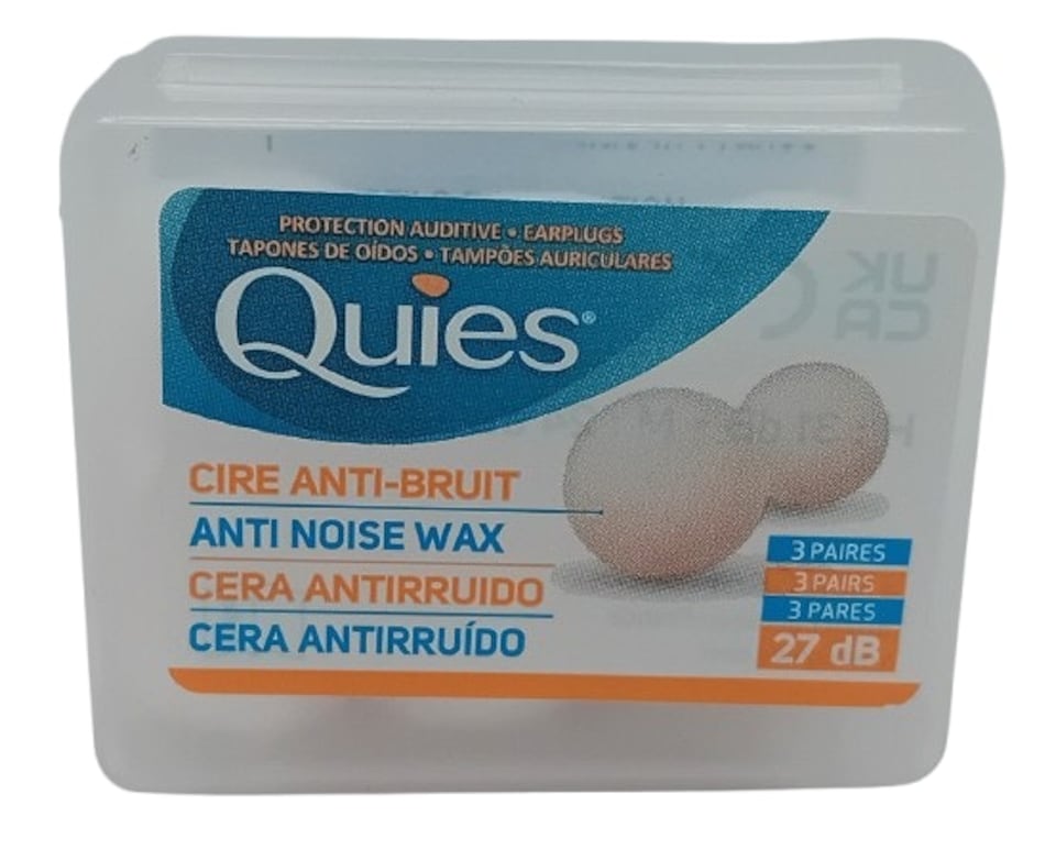 image 1 of QUIES Anti Noise Wax EarPlugs - 6 Plugs (3 Pairs)