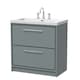 image 1 of Modern Bathroom 2 Soft Close Drawer Floor Fireclay Basin, Grey, 800mm | Grey | Monument Grey | 1