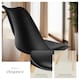 image 4 of Dining Chairs Frederikke - padded, ergonomic shape, wooden legs - Set of 6 Black