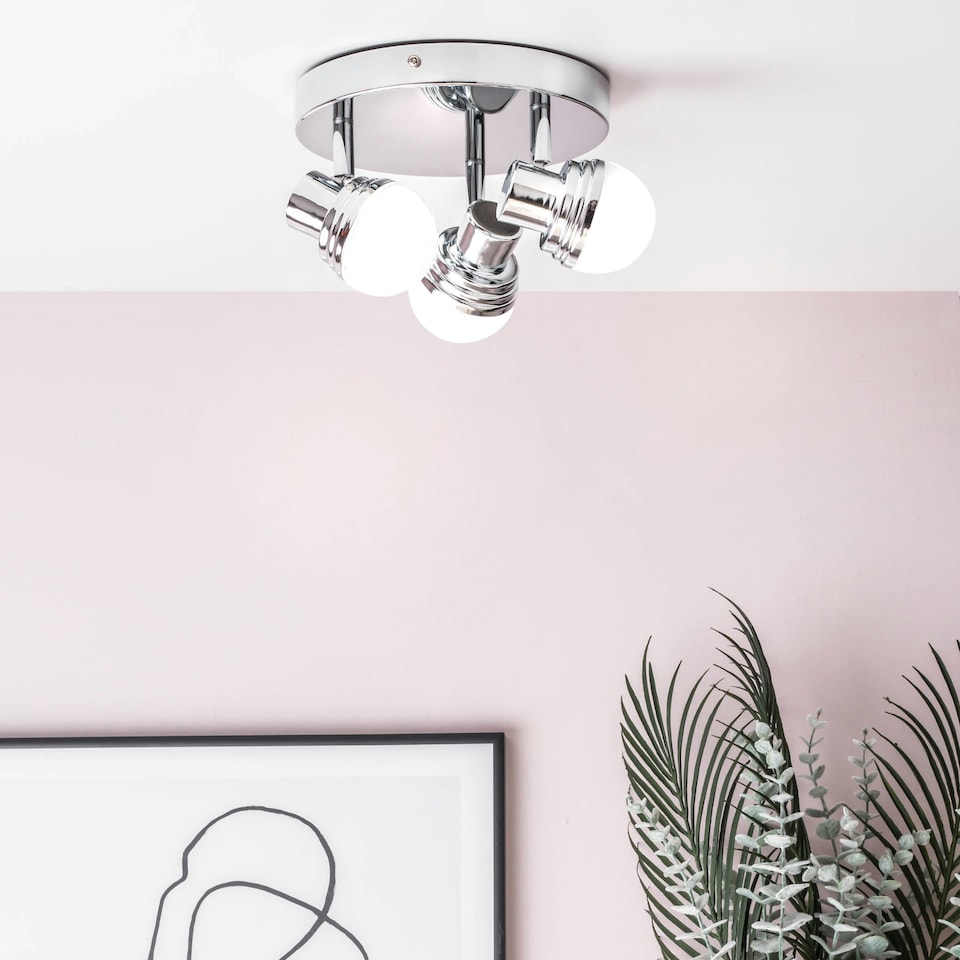 image 1 of BHS Maura Bathroom Spotlight Plate, Chrome | Silver | Chrome | 1