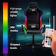 image 4 of Neo Black Leather Gaming Chair with LED Lights