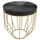 image 2 of Kensington Townhouse Hair On Hide Round Side Table Black