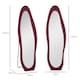 image 7 of HOMCOM Irregular Full Length Mirror with Velvet Frame 160 x 50cm Wine Red