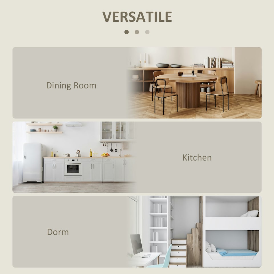 image 1 of HOMCOM Folding Dining Table Foldable Drop Leaf Dinner Table for Kitchen Oak