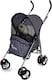 image 3 of Pet Stroller Dog Cat Puppy Pram Pushchair Travel Cart Jogging Buggy Carrier (Blue Tartan with Cover)