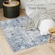 image 3 of Vintage Rug Amara - faded design, machine washable, short pile and non-slip underside | Blue | blue | 1