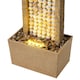 image 5 of Teamson Home Garden Outdoor Water Feature, Tall Waterfall Water Fountain, With Warm LED Lights, Layered Rock Design, Seashells