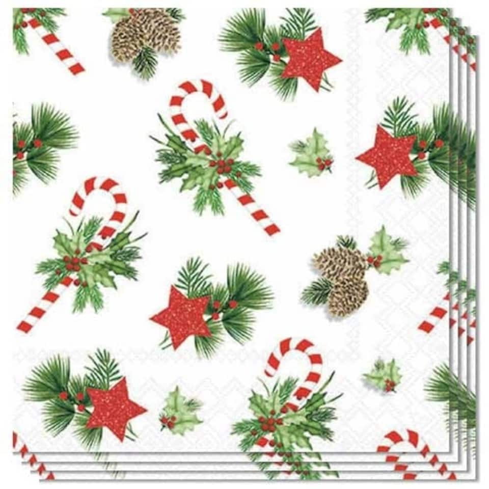 Traditional Christmas Ornaments Premium Decoupage Luncheon Napkins 3 Ply 33cm - Pack of 20
