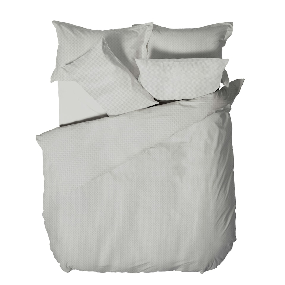 image 1 of Yard Waffle Textured Double Duvet Cover Set