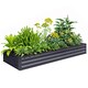 image 1 of Outsunny Galvanised Raised Garden Bed Metal Planter Box with Open Bottom, Green