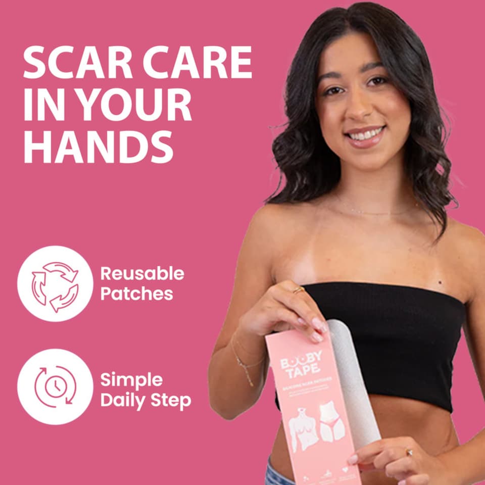 image 1 of Booby Tape Silicone Scar Patches, Protect and Hydrate the Skin while Helping Old and New Scars Fade Away More Easily, Suitable for Post-Surgery Scars 6 x 20.5cm Reusable Patches