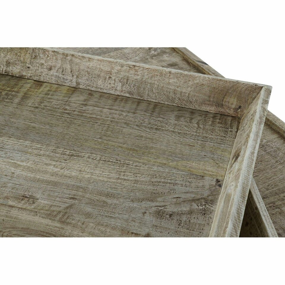 image 1 of Centre Table DKD Home Decor Black Natural Wood Metal 120 x 120 x 55 cm N/A