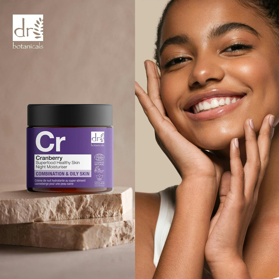 image 1 of Dr Botanicals Cranberry Superfood Healthy Skin Night Moisturiser 60ml