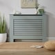 image 2 of Extending Radiator Cover Adjustable Wooden MDF Slatted Grill | Grey