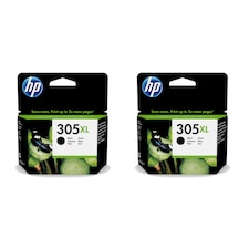 2x HP 305XL Black Genuine Ink Cartridges