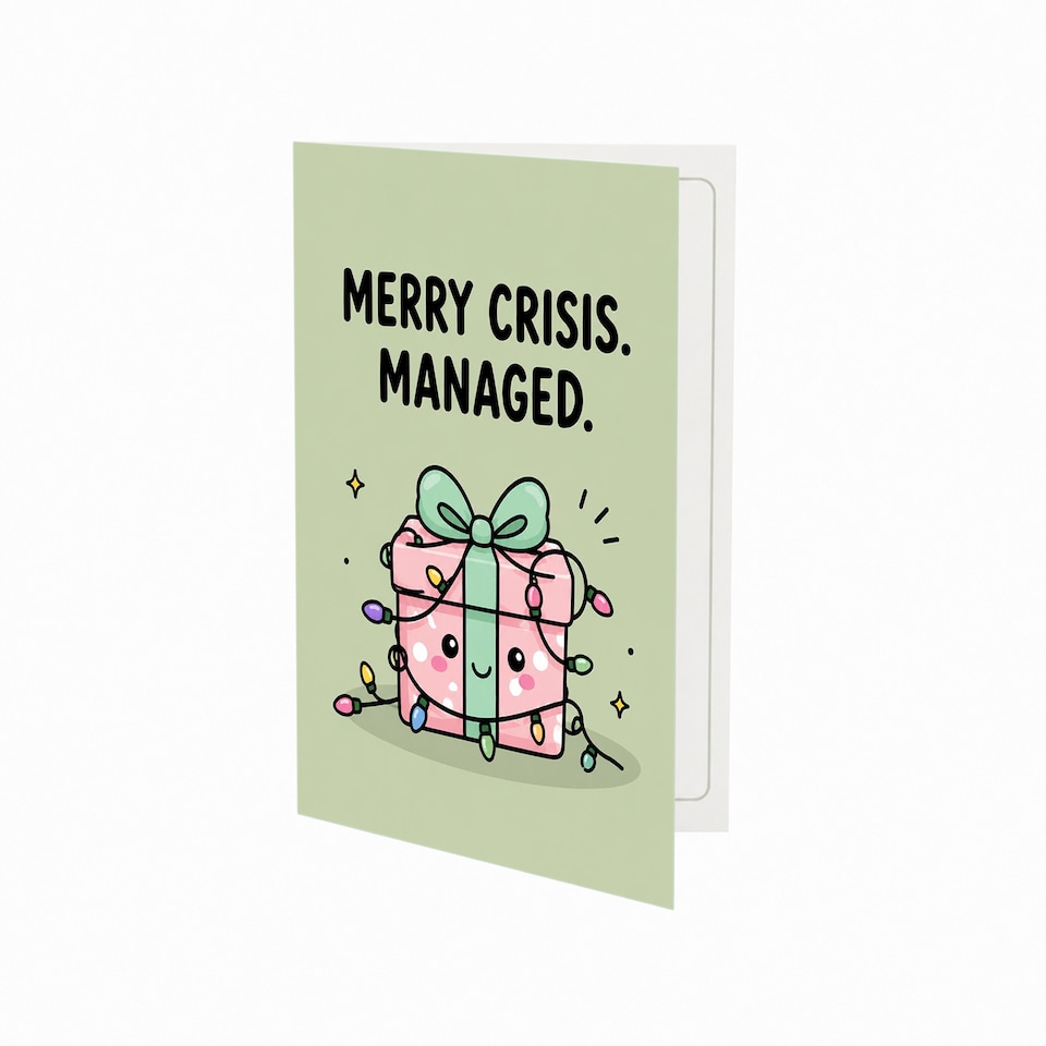 image 1 of Merry Crisis, Managed Christmas Card