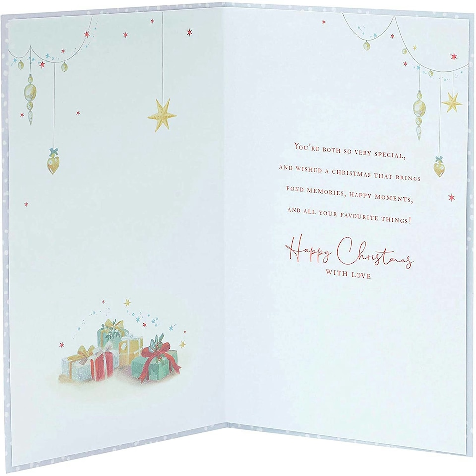 image 1 of Christmas Card for Grandparents Grandma and Grandad Traditional Christmas Tree Design