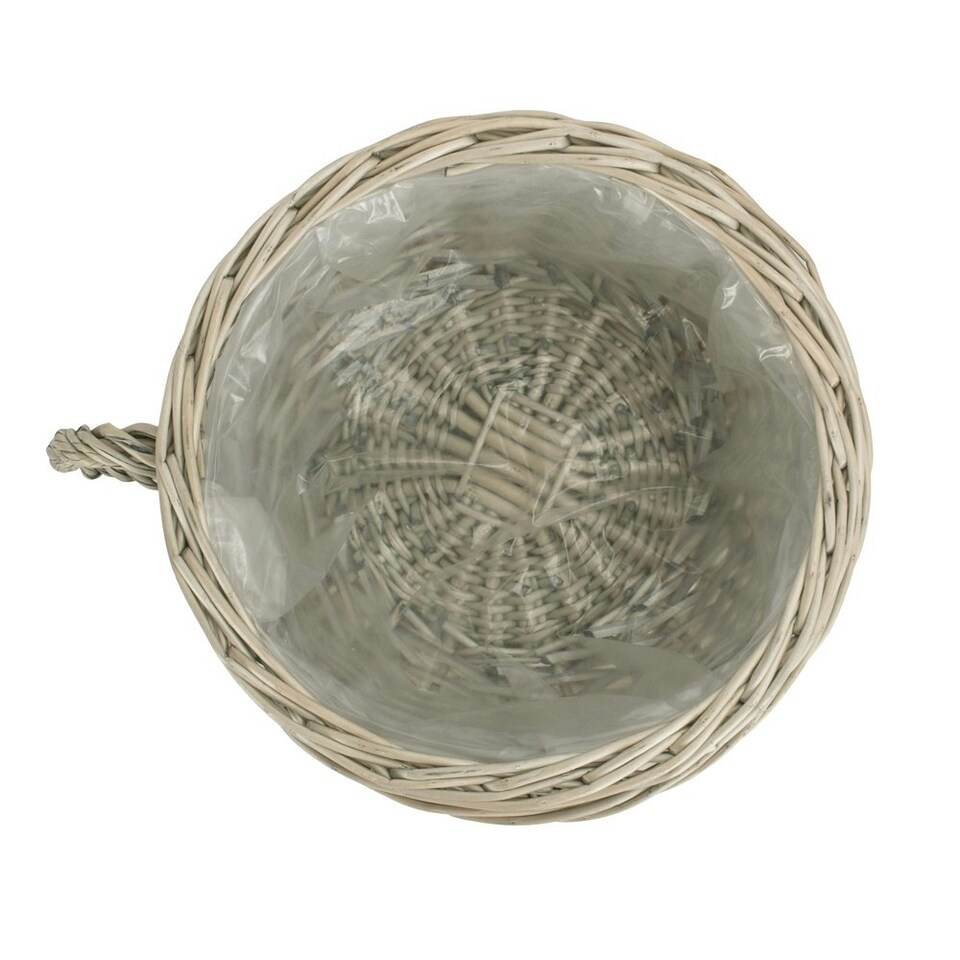 image 1 of Wicker Antique Wash Tea Cup Wicker Basket