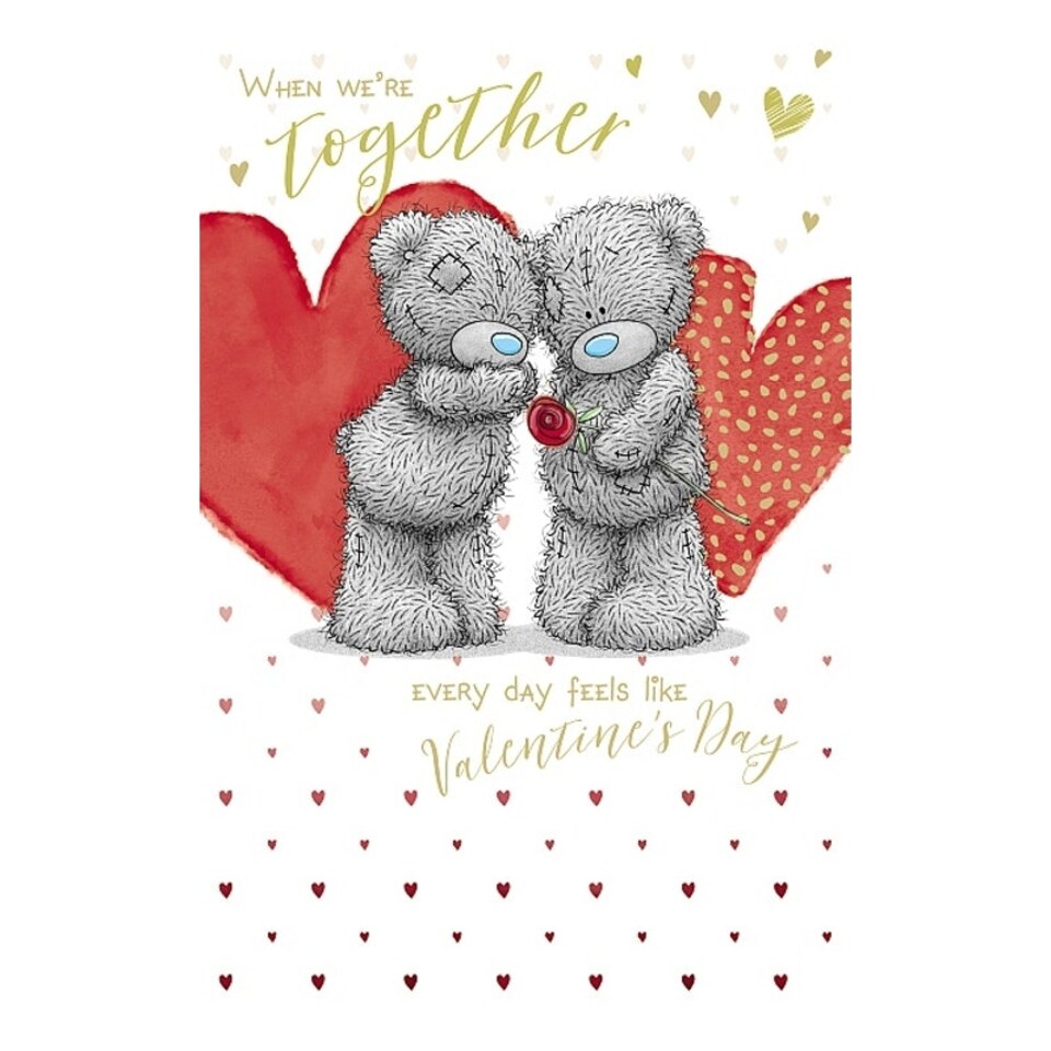image 1 of Me To You Bear Bear Giving Single Rose Valentine's Day Card