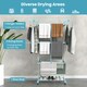 image 3 of COSTWAY 4-Tier Collapsible Laundry Rack Foldable Drying Rack Blue