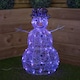 image 7 of 60cm Indoor Outdoor Acrylic Snowman Christmas Decoration with Colour Changing LED