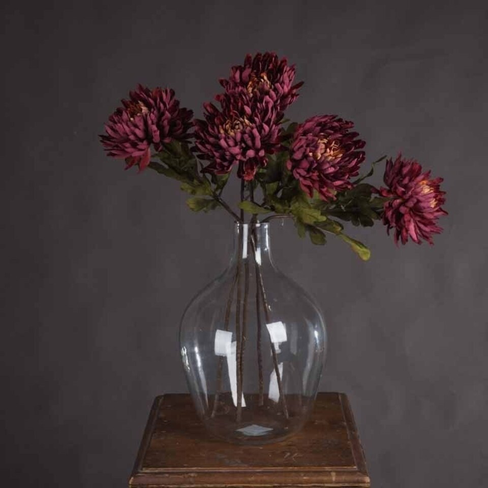 image 1 of Autumn Spider Chrysanthemum Artificial Flower - Fabric/Plastic - L14 x W14 x H78 cm - Purple