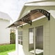 image 8 of Outsunny Door Canopy Outdoor Awning Rain Shelter for Window Porch, Brown | Brown