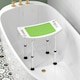 image 9 of HOMCOM Adjust Aluminium Bath Stool Shower Non-Slip w/ Shower Hole, Green
