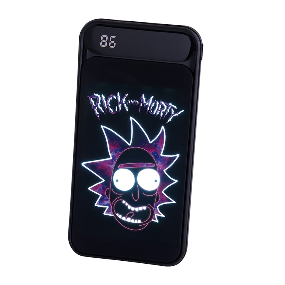 image 1 of Lazerbuilt Official Rick & Morty LED Power Bank 10000 mAh