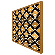 Repeated triangles geometric background (Picture Frame) Brown | Oak | XL