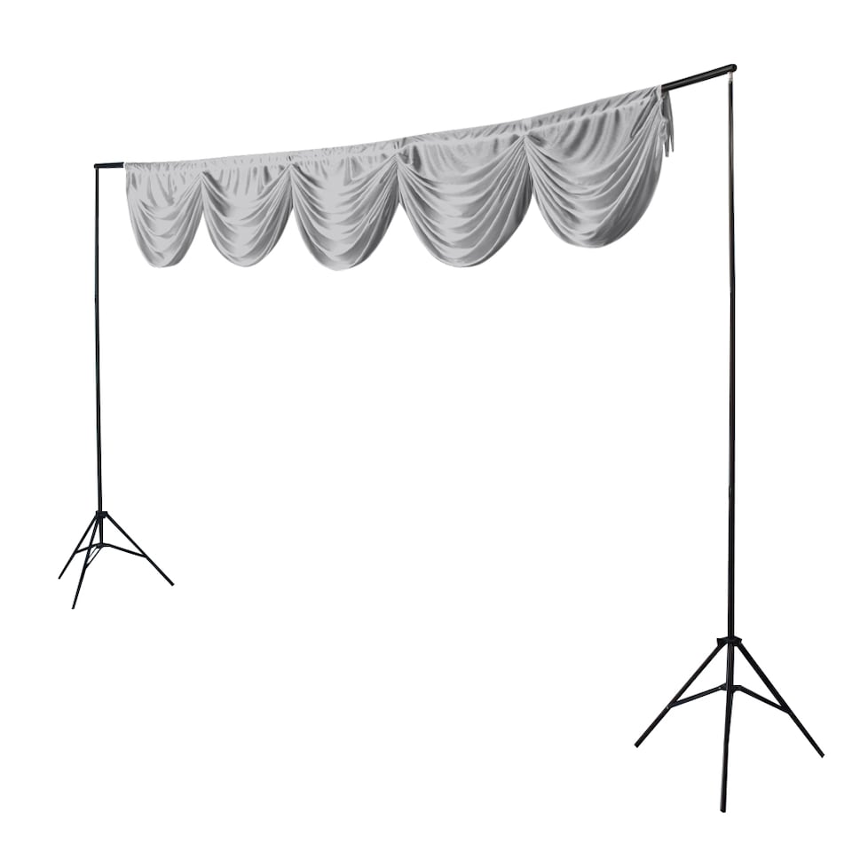 image 1 of 3M Ice Silk Wedding Drapery, Detachable Backdrop Curtain - 1pc