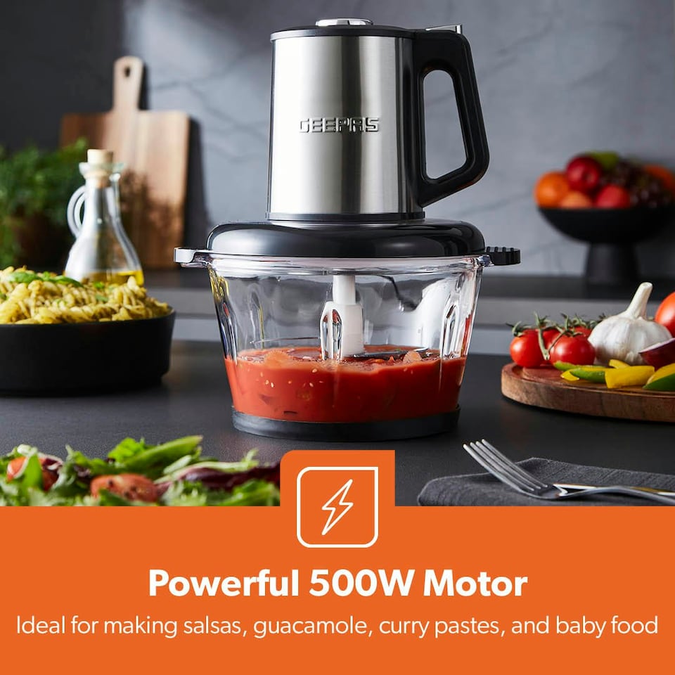 image 1 of GEEPAS Mini Food Processor, 2L | 500W