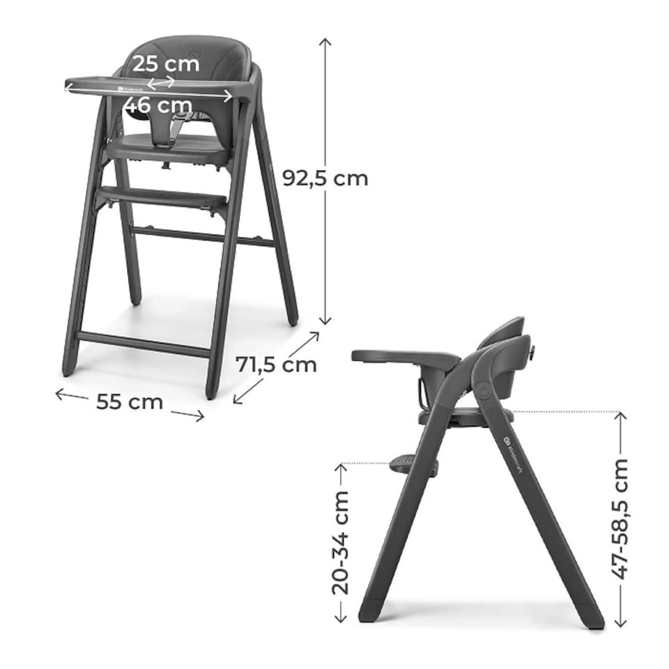 image 1 of Kinderkraft TINO 3in1 Feeding Chair | Grey | Grey