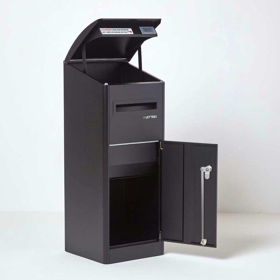 image 1 of SMART PARCEL BOX® Extra-Large Slanted Top Front Access Black Black