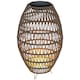 image 1 of Outsunny Rattan Solar Lamp, Auto OnOff Garden Lantern, Dark Brown | Brown