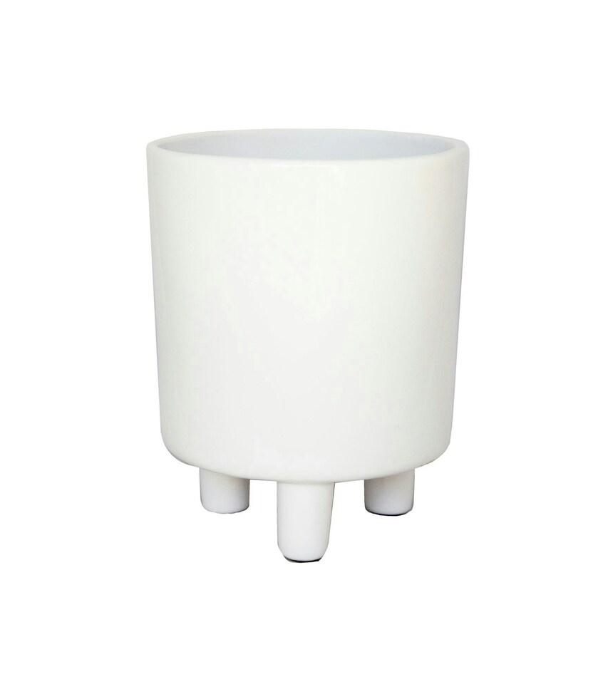 image 1 of Pisa Planter - Ceramic - L20 x W20 x H24 cm - Mustard | Brown