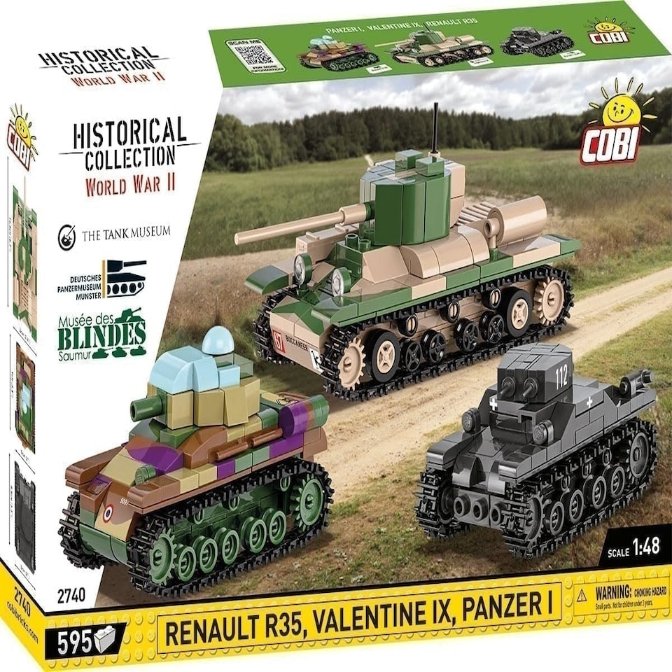 image 1 of Cobi 2740 - World War II - 3 Tank Pack 595 pcs