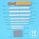 image 4 of Pack of 10 Drawing Blending Tool Set