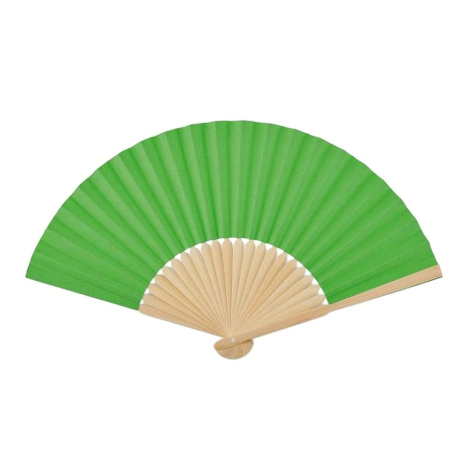 image 1 of MidOcean Fanny Bamboo Handheld Fan - Lime - One Size