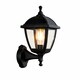 image 2 of CGC MYRA Large Black Outdoor Wall Lantern Light with Clear Diffuser IP44 Polycarbonate Coastal