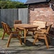 image 1 of Hand Made 6 Seater Rustic Wooden Garden Furniture Table and Bench/Chairs Set