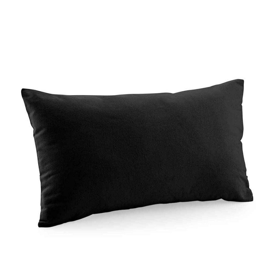 image 1 of Westford Mill Cotton Canvas Square Cushion Cover - Black - 30cm x 50cm