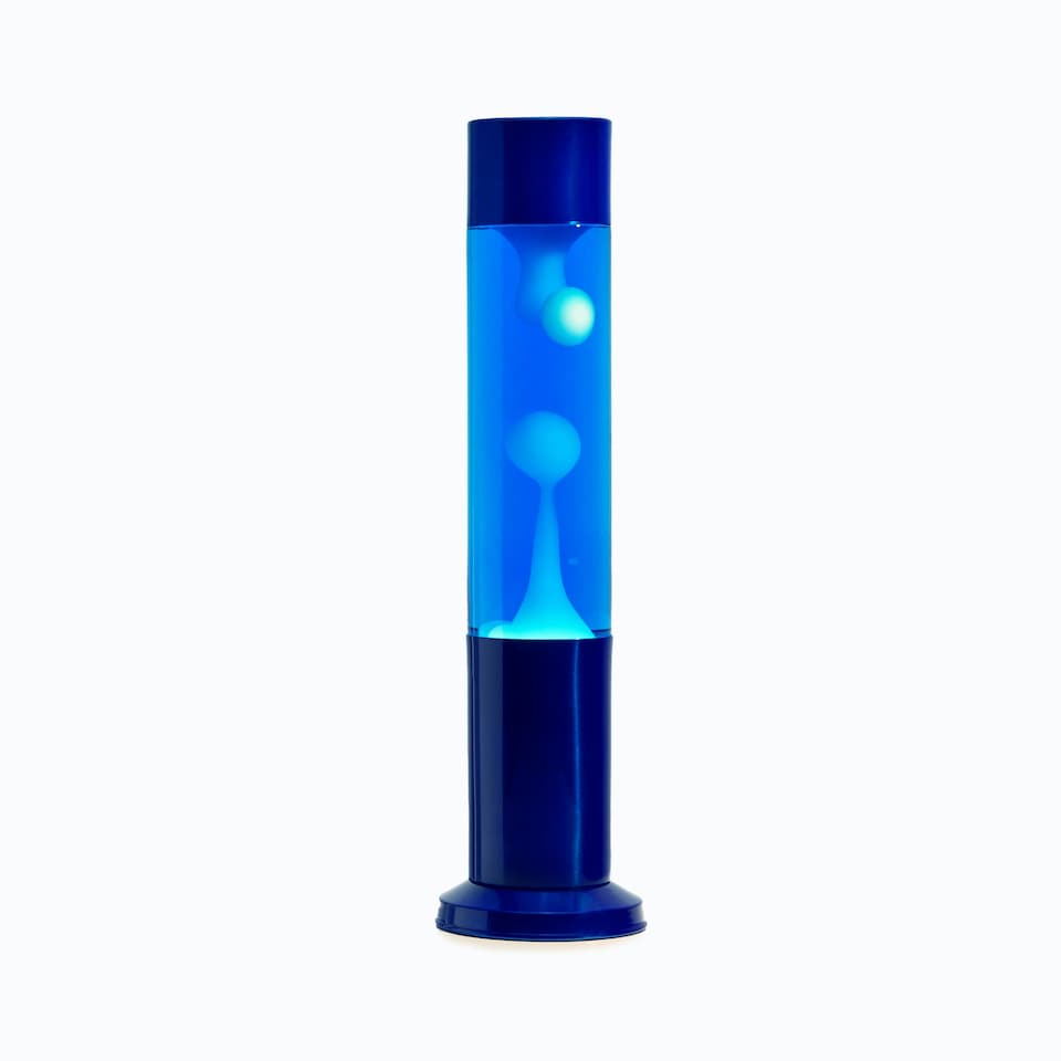 image 1 of Nova Lava Lamp Blue w/ Blue Liquid White Wax Blue