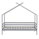 image 4 of Teddy Kids Childrens Grey Wooden House Treehouse Single Bed Frame (Single) | Grey | Grey | Single