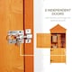 image 5 of Outsunny Wooden Garden Shed Outdoor Shelves Utility Tool Storage Cabinet Orange