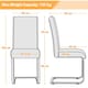 image 3 of Yaheetech  Set of 2 Dining Chairs Faux Leather Chairs with Metal Legs Grey | Light Grey