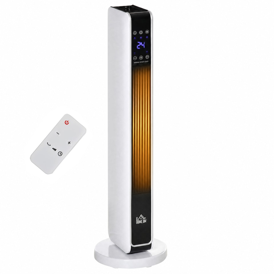 image 1 of HOMCOM 2200W Indoor Tower Space Heater with Timer Thermostat Oscillating
