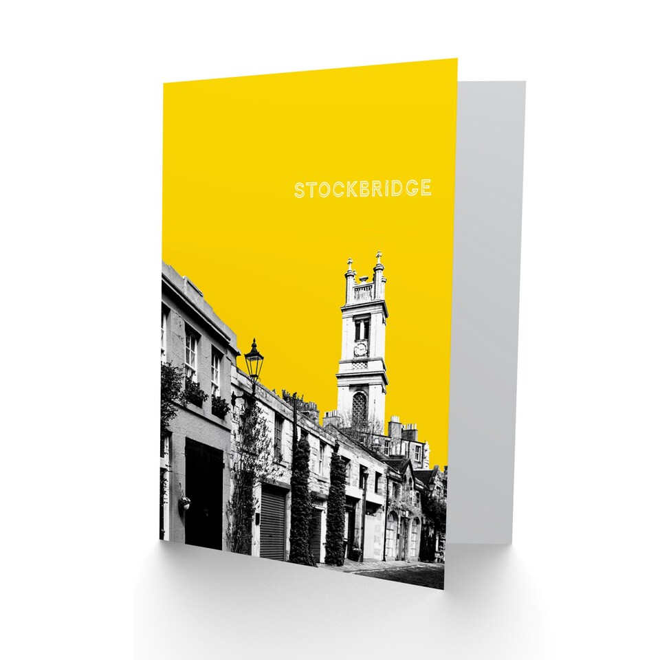 image 1 of Stockbridge Yellow Edinburgh Scotland Landmark Card