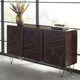 image 4 of Dark Gold Extra Large Sideboard 3 Drawers And 2 Doors - Solid Mango Wood - L40 x W160 x H85 cm | Brown