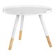 image 1 of Interiors by Premier White and Natural Round Side Table, Wooden Side Table, Natural Wood Side Table, White Wood Side Table